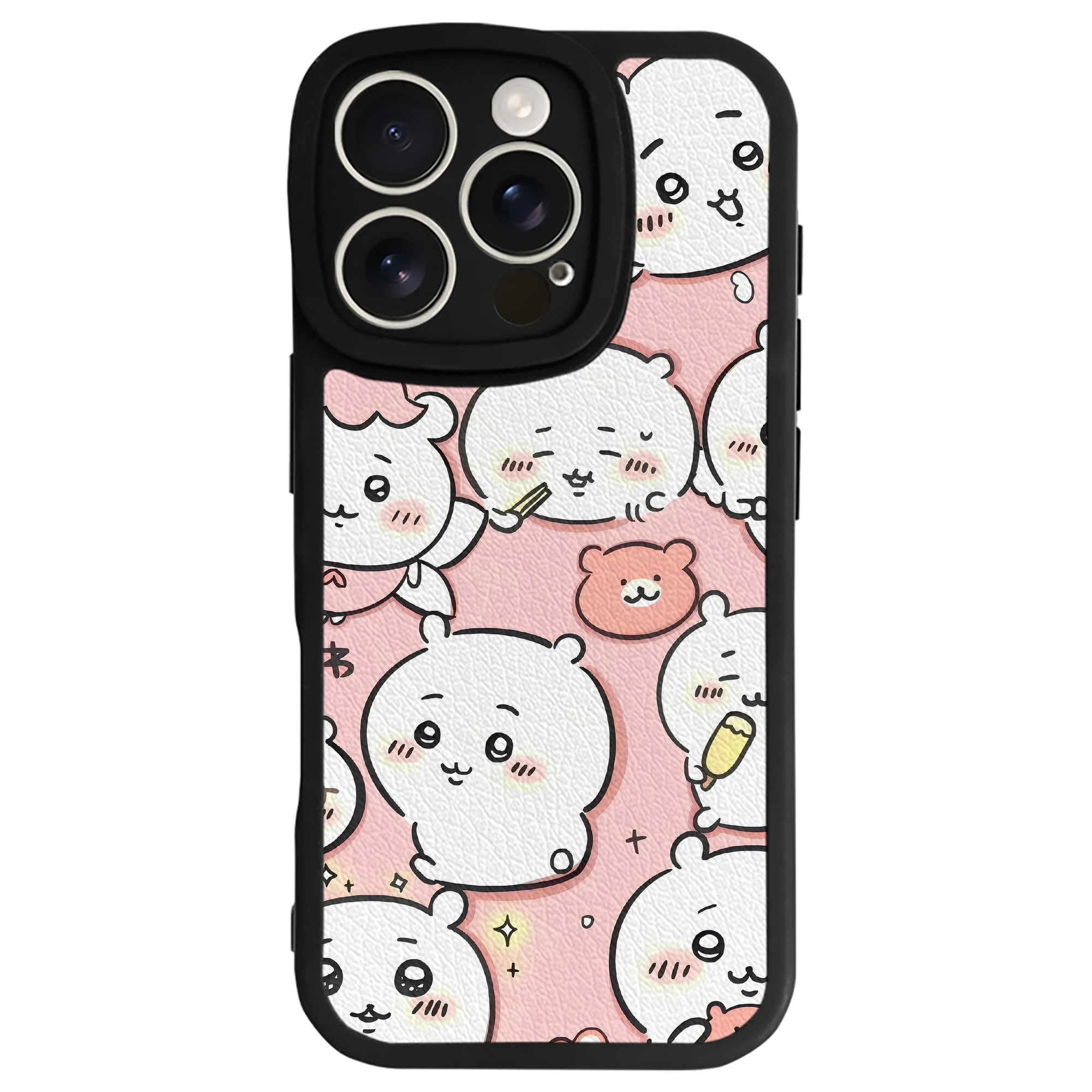 （画像用） ちいかわ Chii-kawa 【iPhone 16シリーズ対応】シリコンスマホケース（レザー調） 材質：シリコン
